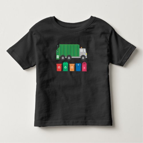 Garbage Truck Gift Trash Truck With Dumpsters Toddler T_shirt