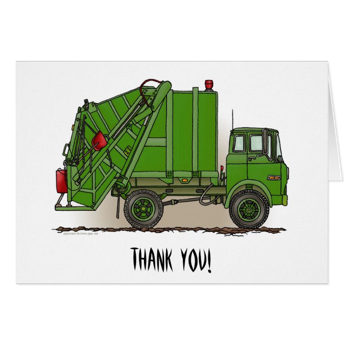 Garbage Truck Green Card