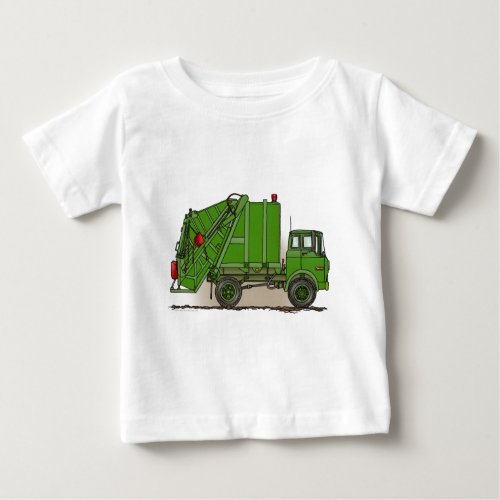 Garbage Truck Green Infant T_Shirt