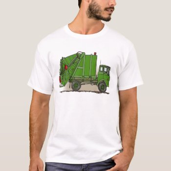 Garbage Truck Green Mans T-shirt by justconstruction at Zazzle