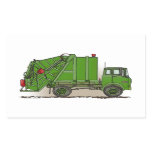 Garbage Truck Green Rectangular Sticker