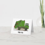 Garbage Truck Green Thank You Card