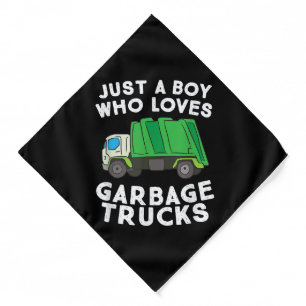 Garbage Truck Just A Boy Who Loves Garbage Trucks Bandana
