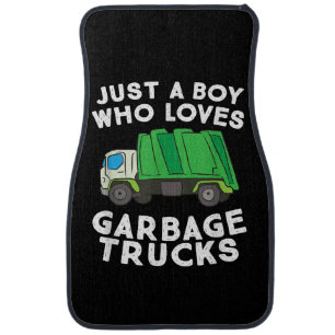 Garbage Truck Just A Boy Who Loves Garbage Trucks Car Floor Mat