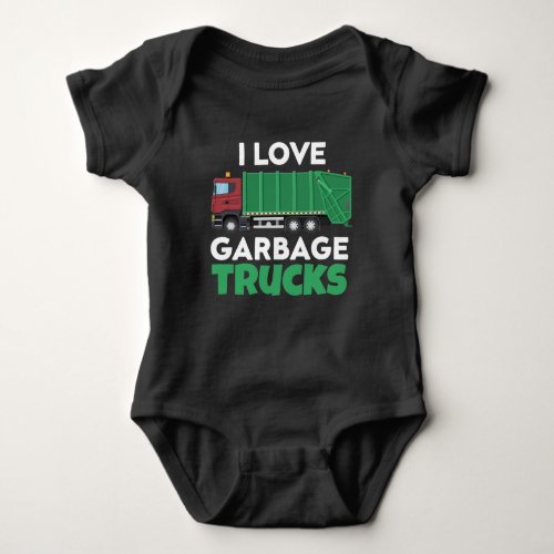 Garbage Truck Kid Cool Future Truck Driver Baby Bodysuit