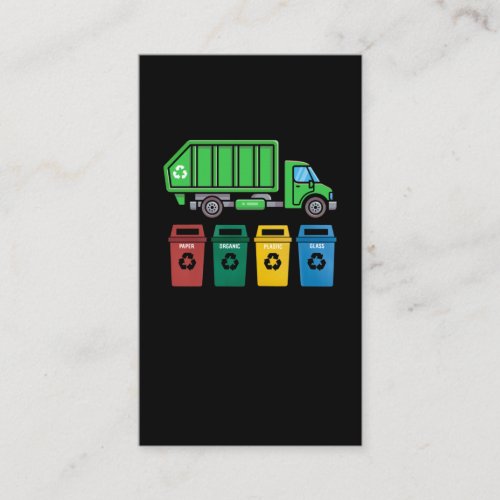 Garbage Truck Kids Boys Recycling Truck Business Card