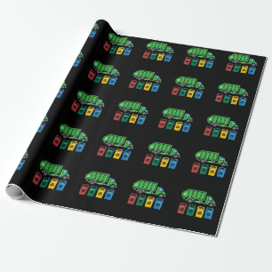 Garbage Truck Kids Boys Recycling Truck Wrapping Paper
