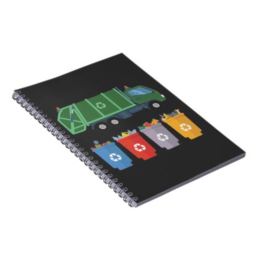 Garbage Truck Kids Trash Recycling Notebook Zazzle