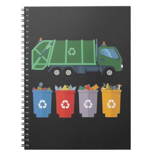 Garbage Truck Kids Trash Recycling Notebook