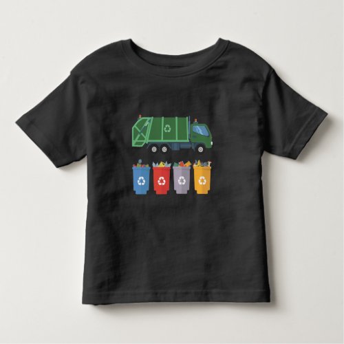 Garbage Truck Kids Trash Recycling Toddler T_shirt