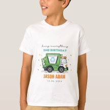 Garbage Truck Kids Tshirts Birthday Party