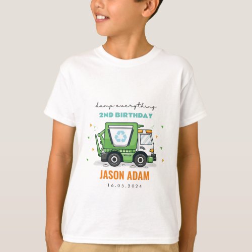 Garbage Truck Kids Tshirts Birthday Party