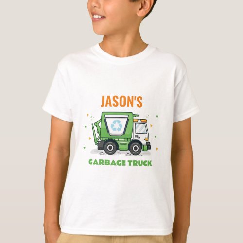 Garbage Truck Kids Tshirts Birthday Party