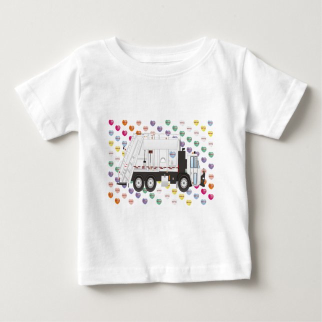 Garbage Truck Love Baby T-Shirt (Front)