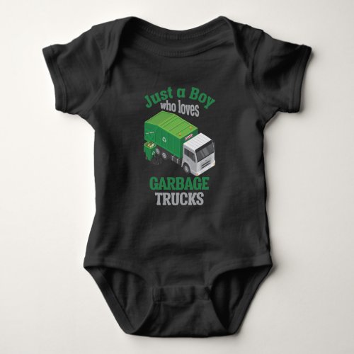 Garbage Truck loving Boy Toddler Cool Recycling Baby Bodysuit