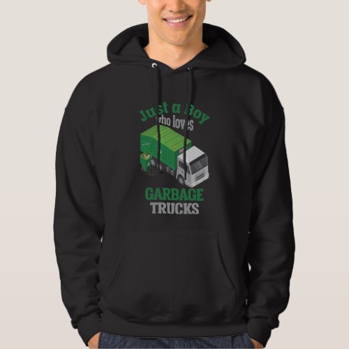 Garbage Truck loving Boy Toddler Cool Recycling Hoodie