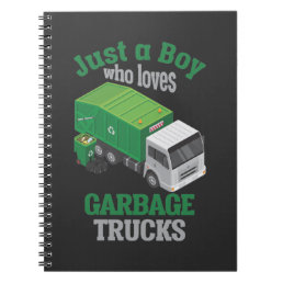 Garbage Truck loving Boy Toddler Cool Recycling Notebook