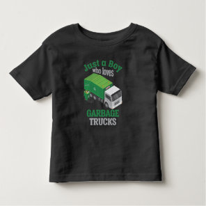 Garbage Truck loving Boy Toddler Cool Recycling Toddler T-shirt