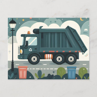 Garbage Truck Postcard