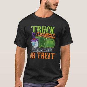 Garbage Truck Pumpkins Toddler Baby Boys Halloween T-Shirt