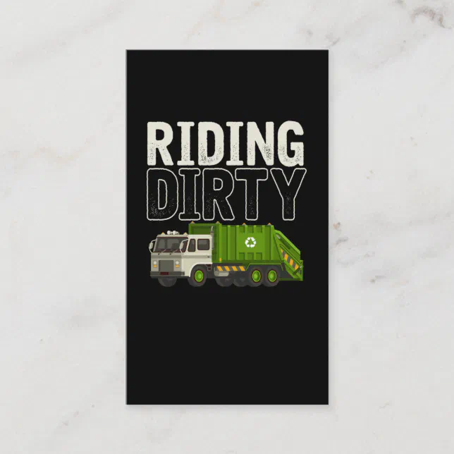 Garbage Truck Quote Garbage Day Trash Trucker Business Card | Zazzle