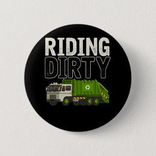 Garbage Truck Quote Garbage Day Trash Trucker Button