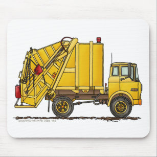 Garbage Truck Rear Loader Mouse Pad