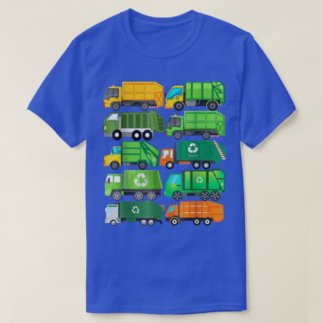 Garbage Truck Recycling Day Trash Waste Separation T-Shirt (Design Front)