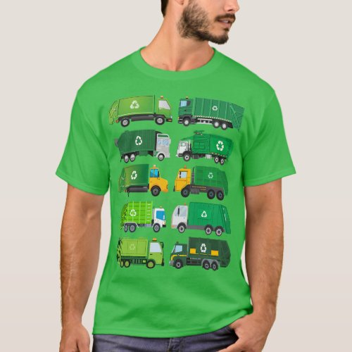 Garbage Truck Recycling Day Trash Waste Separation T_Shirt