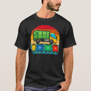 Garbage Truck Retro Vintage Trash Waste Recycle Co T-Shirt