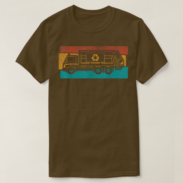 Garbage Truck Trash Collector Recycling Waste Mana T-Shirt (Design Front)
