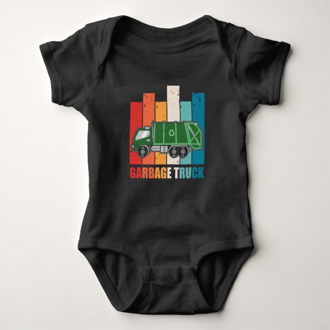 Garbage Truck Trash Recycling Job Baby Bodysuit (Front)