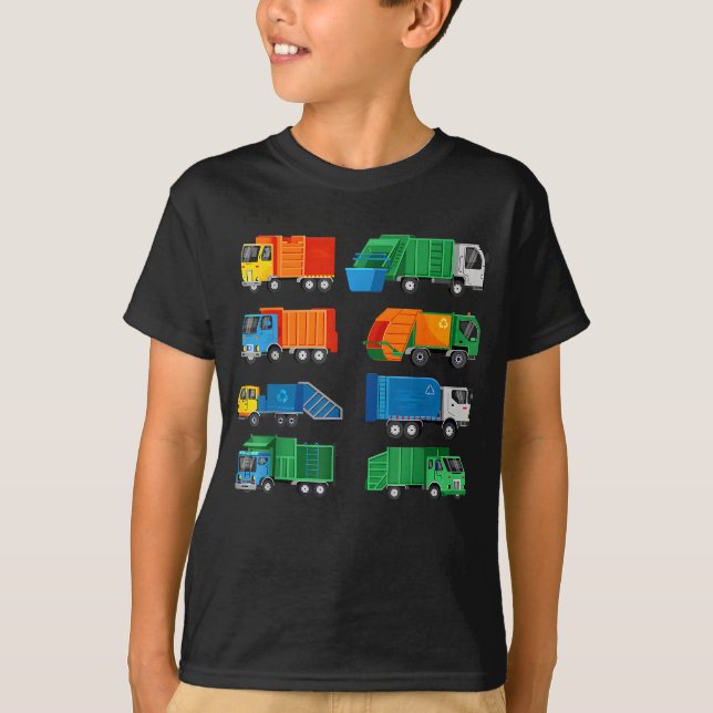 Garbage Truck Trash Waste Separation Costume Kids  T-Shirt (Front)