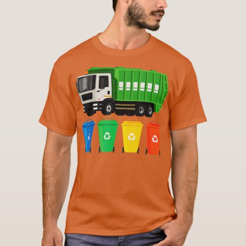 Garbage Truck  Truck Trash Recycling Lover Waste M T_Shirt