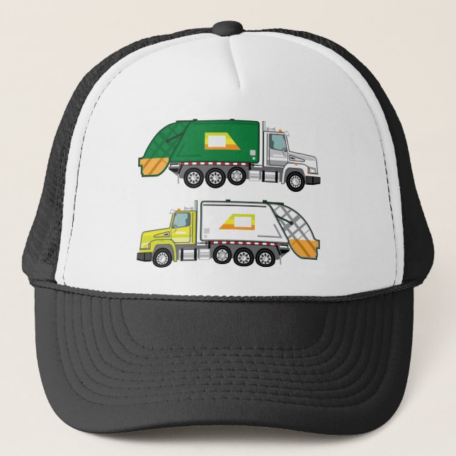 Garbage Truck Trucker Hat (Front)