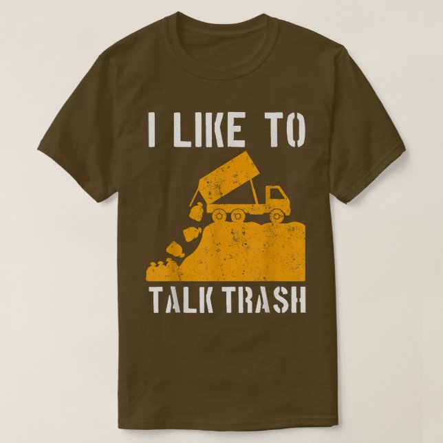 Garbage Truck Waste Recycle Trash Collector Earth  T-Shirt (Design Front)