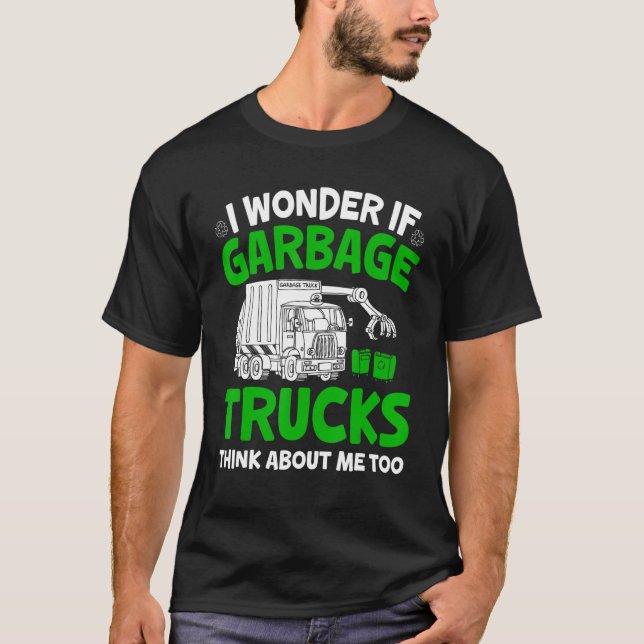 Garbage Trucks Trash Truck For Kids Boys Mens Wome T-Shirt (Front)