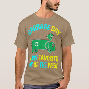 Garbage Uniform Trash Truck Kids Garbage Man Costu T-Shirt