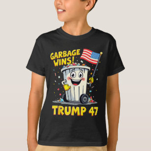 Garbage Wins Trump 47 Team Garbage For Trump 2024  T-Shirt