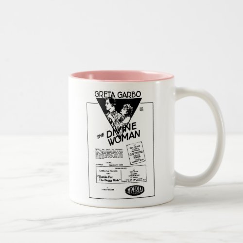 Garbo Divine Woman 1928 movie advertisement Two_Tone Coffee Mug