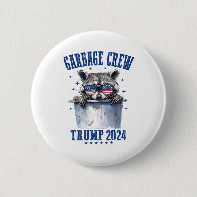 Garbyge Crew Trump 2024 President 47 Trump 2024 Me Button (Front)