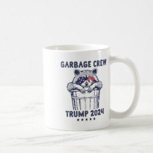 Garbyge Crew Vote Trump 2024 Funny Republican Racc Coffee Mug