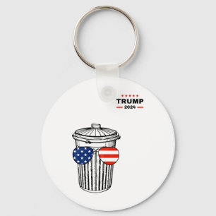 Garbyge For Trump 2024 Garge Truck Trash Can Vote  Keychain
