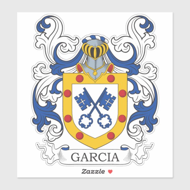 Garcia Family Crest Sticker (Sheet)