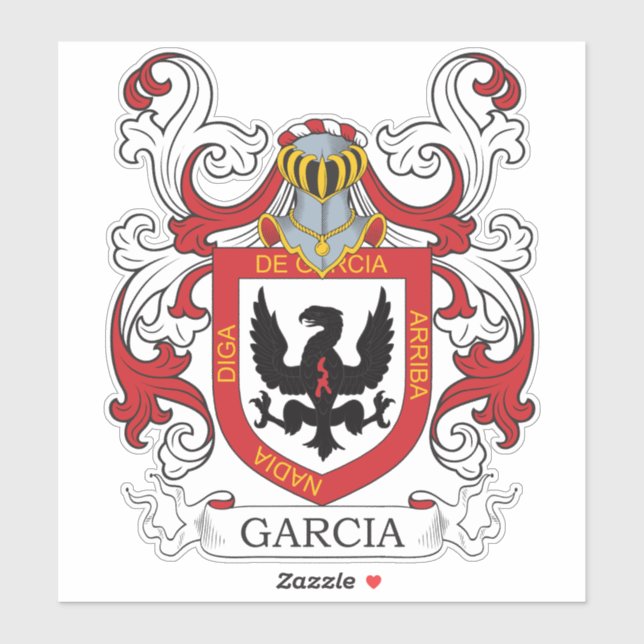 Garcia Family Crest Sticker (Sheet)