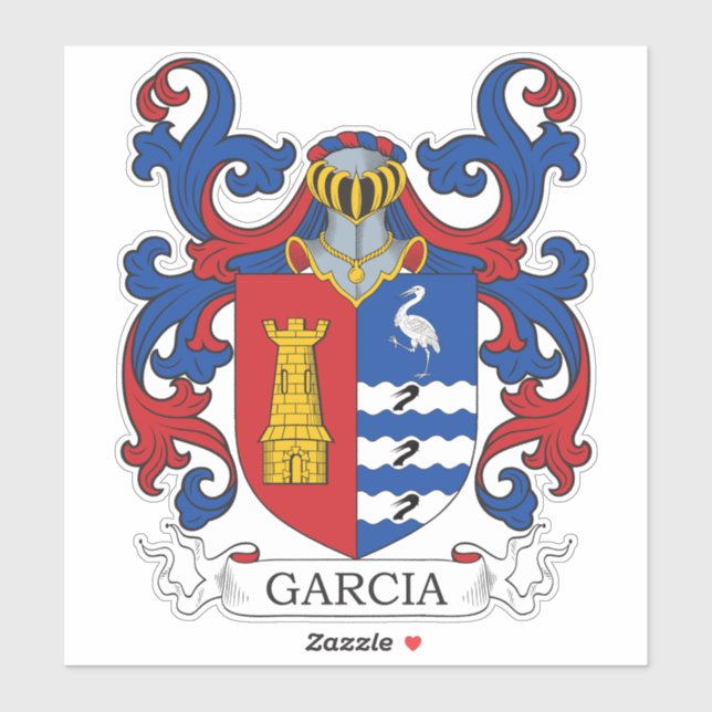 Garcia Family Crest Sticker (Sheet)