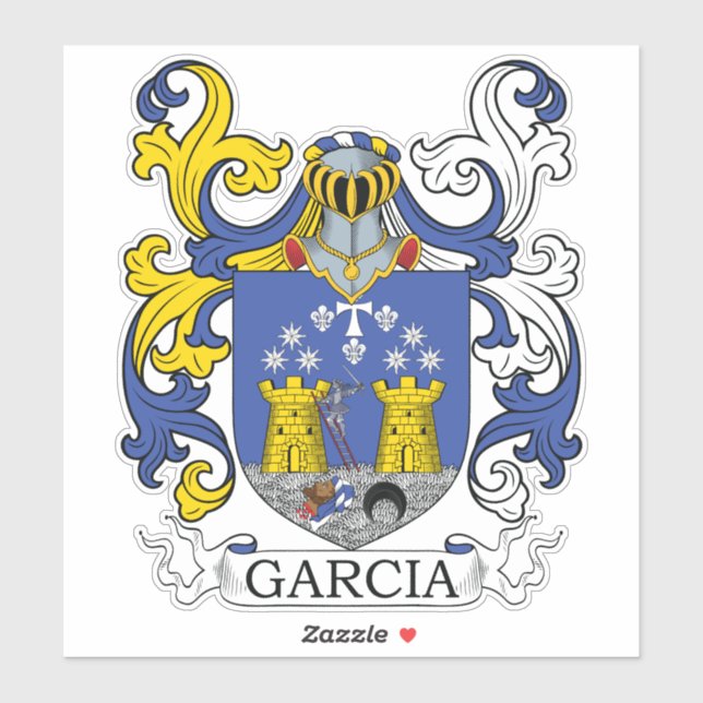 Garcia Family Crest Sticker (Sheet)