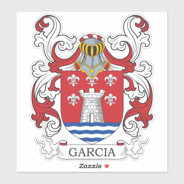 Garcia Family Crest Sticker (Sheet)