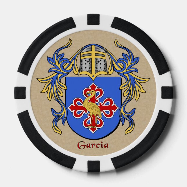 Garcia Heraldic Arms Poker Chips (Front)