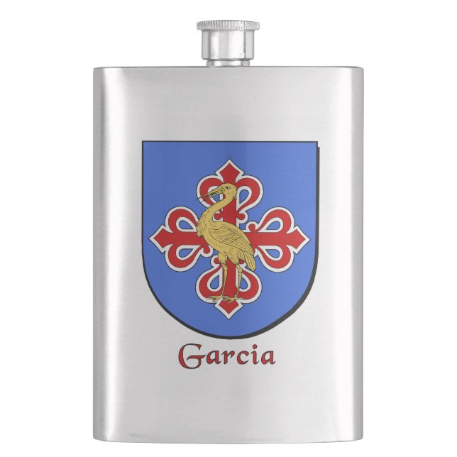 Garcia Heraldic Shield Flask (Front)